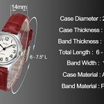 Top Plaza Womens Leather Watch,Fashion Casual Silver Watches