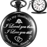 Timeless Affection: Engraved Pocket Watch for Husband