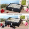 Multi Sunglasses Organizer Leather Holder Box with 8 Slots
