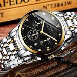 OLMECA Dress Quartz Watches Stainless Steel Chronograph Calendar