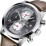 BENYAR Chronograph Waterproof Watches Business Leather Band Strap