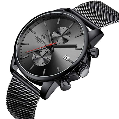 Men’s Watch Fashion Sport Quartz Analog Mesh Stainless Steel