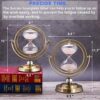Vintage Brass Purple Sand Clock 60 Min