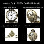 SIBOSUN Pocket Watch with Chain Deer Reindeer Woodland