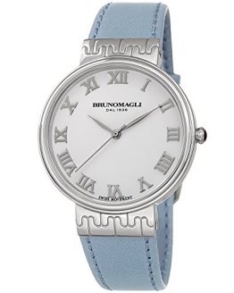 White Dial Italian Leather Strap Watch Bruno Magli