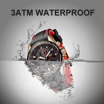 Waterproof Quartz Watch: Fashionable Black Gold Military Design with Multi-Functionality
