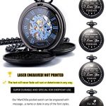 Pocket Watch with Box and Chain Personalized Custom Engraving