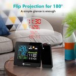 Projection Alarm Clock Projector on Ceiling with Indoor/Outdoor Temperature Display