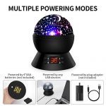 360-Degree Rotating Star Moon Projection Lamp with LED Timer