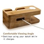 Hapurs Apple Watch Stand, iWatch Bamboo Wood Charging