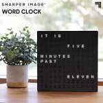 Sharper Image Light Up Electronic Word Clock, Black Finish
