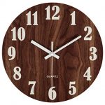 Night Light Round Wall Clock Vintage Rustic Country