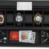 Glenor Co Watch Box with Valet Drawer for Men