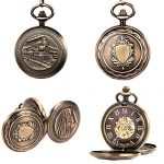 ManChDa Antique Men Pocket Watch Double Hunter Automatic