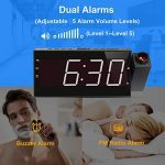 Large Display Bedrooms Projection Alarm Clock Radio