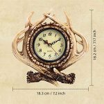 Diskary Table Decoration Antlers Desk Clock