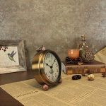 Retro Vintage Golden Table Clock Non-Ticking