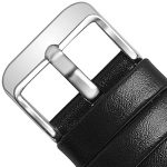Quick Release Leather Watch Strap 22mm Black