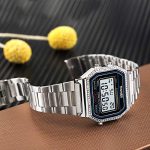 Digital Fashion Ultra Thin Square Ladies Wrist Watch