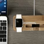 Hapurs Apple Watch Stand, iWatch Bamboo Wood Charging