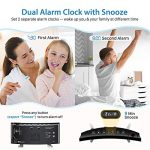 PICTEK Projection Digital Clock Radio for Bedrooms