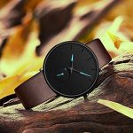 Mens Ultra-Thin Quartz Analog Wrist Watch 30M Waterproof