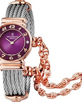 Charriol St Tropez Diamond Quartz Watch Purple