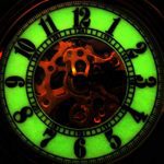 Elegant and Timeless: Black Steampunk Skeleton Luminous Dial Mechanical Pocket Watch