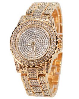 Round Crystal Rhinestone Diamond Watch Women