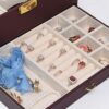 Jewelry Organizer Box for Women with Glass Top