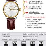 White Ladies Wrist Watch Brown Leather Waterproof