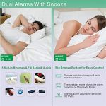 Projection Alarm Clock for Bedrooms, 180° Ceiling Projector