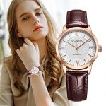 STARKING Watch Women Burgundy Self Wind Automatic