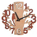 Tree Shaped Wall Clock Wood