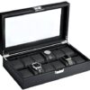 Mantello Watch Box Glass Lid Window on Carbon Fiber Case
