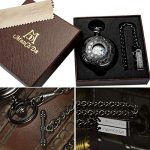 ManChDa Mechanical Roman Numerals Dial Skeleton Pocket Watches