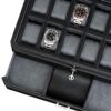 12 Slot Leather Watch Box with Valet Drawer