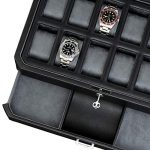12 Slot Leather Watch Box with Valet Drawer