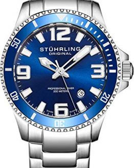 Stuhrling Original Mens Swiss Quartz Stainless Steel Sport