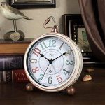 Non-Ticking Mantel Clock Alarm Clocks Easy to Read Large