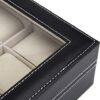 Readaeer 10 Slot Leather Watch Box Display Case