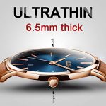 Watch Blue Brown, Simple Stainless Steel and Leather Watch