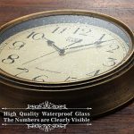 Plumeet Small Retro Wall Clock - 10'' Non Ticking Classic Silent Clocks