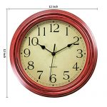 Wall Clock Non-Ticking Round Classic Clock Retro Quartz