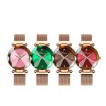 Sky Dial Analog Quartz Watch Magnetic Mesh Band