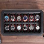 12 Slot Leather Watch Box - Luxury Watch Case Display Organizer