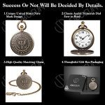 SIBOSUN Pocket Watch Engraved United States Navy Mark