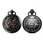 SIBOSUN Pocket Watch Personalized Engraved Back Case
