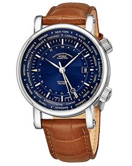 Muhle Glashutte Automatic GMT Watch - Blue Face with Date