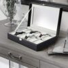 Ohuhu Watch Box, 12 Slot Watch Case PU Leather